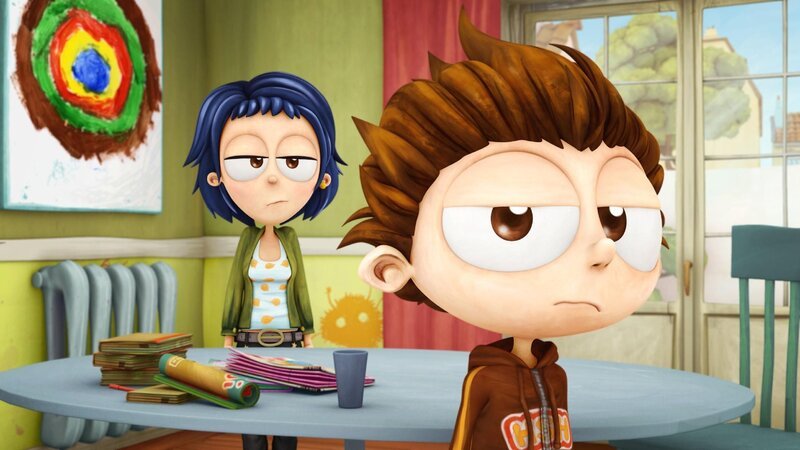 Angelo und Elena (l.) machen gute Miene zum bösen Spiel – sonst haben sie keine Chance, in die Premiere von „Geistergladiatoren des 23. Jahrhunderts“ zu gehen. Doch hinter den Kulissen brodelt es gewaltig. – Bild: Hausarrest /​ Cake Entertainment