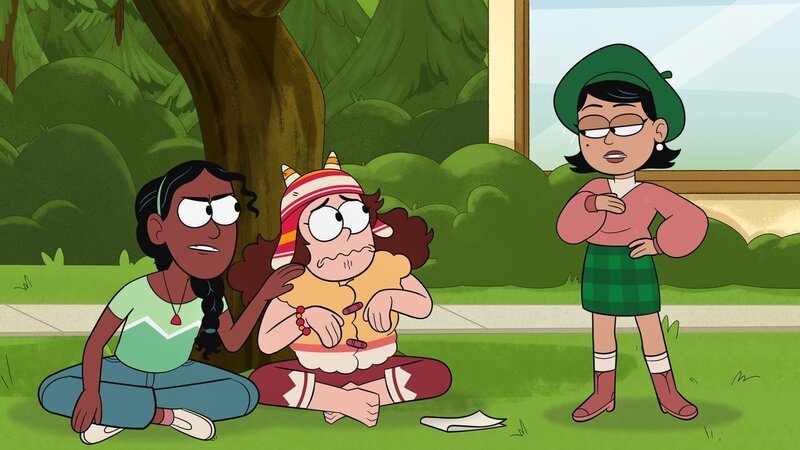 Kallista macht Gigi klar, dass ihre Noten ihre Eltern enttäuschen könnten. – Bild: KiKA/​Daily Madness Limited/​Miam! Animation/​Thuristar/​VRT-Ketnet