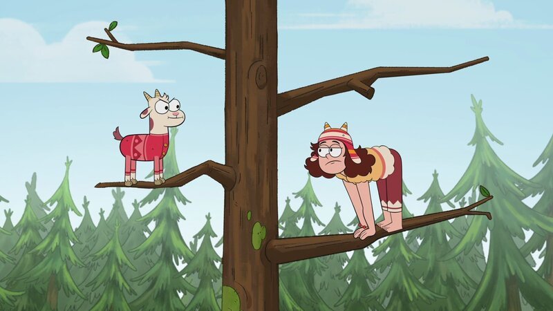 Gigi ihr kleiner Bruder Bo prüfen, wer das Alphatier von ihnen ist. – Bild: KiKA/​Daily Madness Limited/​Miam! Animation/​Thuristar/​VRT-Ketnet