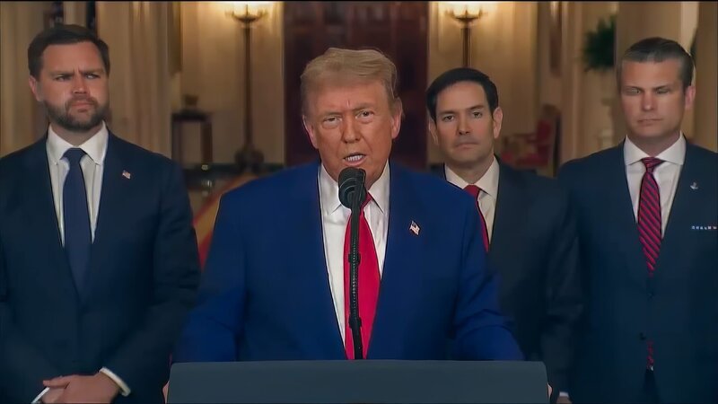 Die USA spielen als wichtigster Verbündeter Israels eine besondere Rolle in der Neugestaltung des Nahen Ostens. Von links: James David Vance, Donald Trump, Marco Rubio und Pete Hegseth. – Bild: ZDF und WGBH Educational Foundation