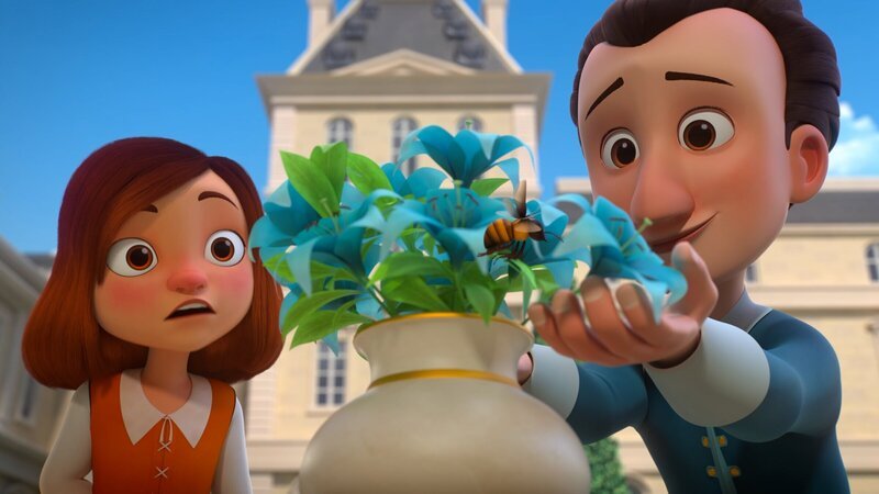 Henris (r.) einmalige blaue Lilie ist in Gefahr. Der Alchimist am Hofe will ein gefährliches Elixier daraus herstellen. – Bild: ZDF /​ Method Animation – Palomar – ZDF Studios