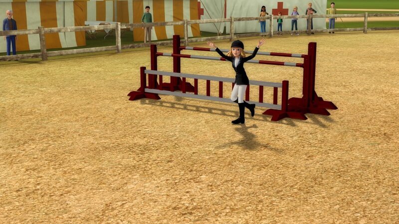 Wendy macht etwas völlig Unvorhersehbares und rennt während des Wettbewerbes auf den Turnierplatz. – Bild: ZDF und Wendy and Associated Characters (WPL)