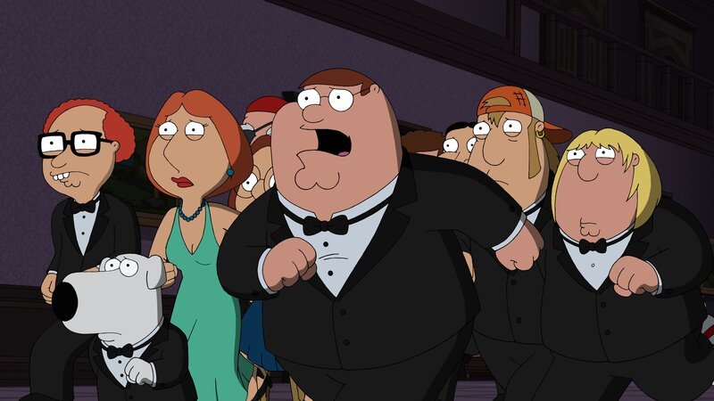 Die Griffins fahren zu einer Party auf einem abgelegenen Landsitz. Sie wissen nicht, von wem die Einladung stammte. – Bild: Fox