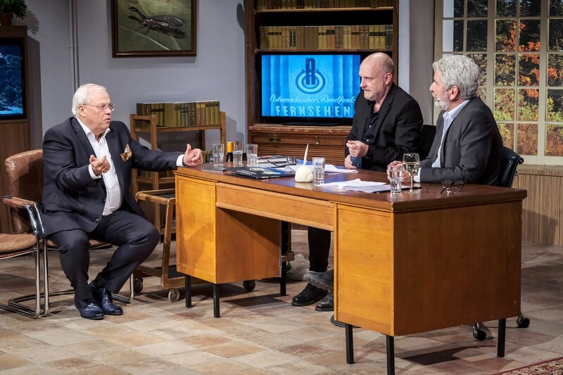 v.li.: Christian Wehrschütz, Christoph Grissemann, Dirk Stermann. – Bild: ORF /​ Hans Leitner