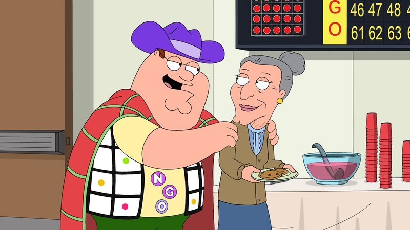 Peter (l.) nimmt mit Joe an einem Bingo-Abend teil und entwickelt mehr als nur Begeisterung für dieses Spiel. Joe allerdings trägt die Konsequenzen … – Bild: Fox