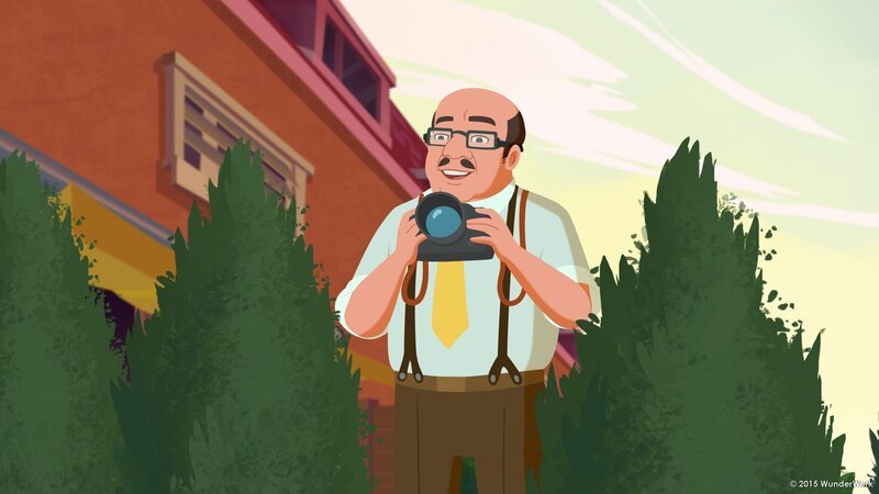 Herr Voisin scheint Ostern mindestens so sehr zu lieben wie die Kinder. – Bild: ZDF/​WunderWerk GmbH