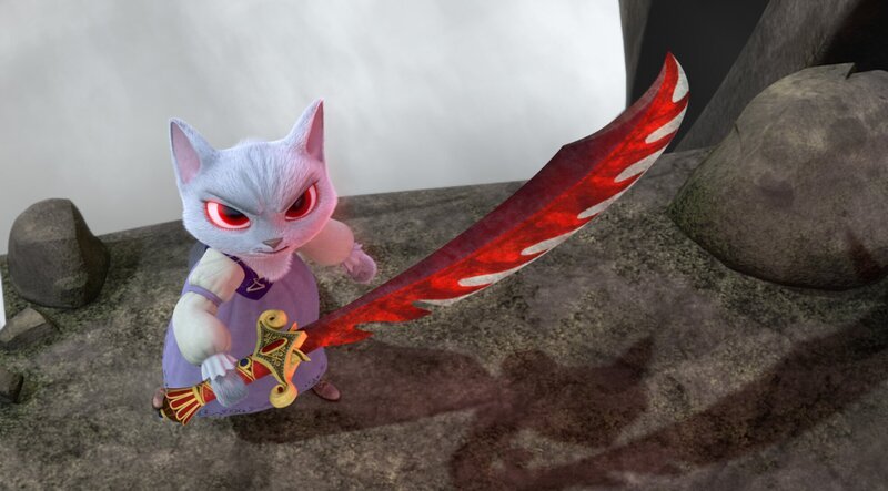 Anders als vom gestiefelten Kater gedacht, hat die dunkle Macht des Krummsäbels auch auf die liebe und gute Dulcinea einen Einfluss. – Bild: ORF/​Universal