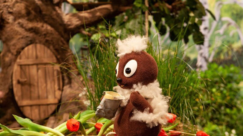 Pitti will neue Blumen zaubern. – Bild: rbb/​Christian Merten