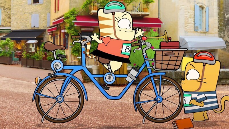 Moon möchte mit Ollie an einem Radrennen in Frankreich teilnehmen. – Bild: BR/​2017 Cottonwood Media