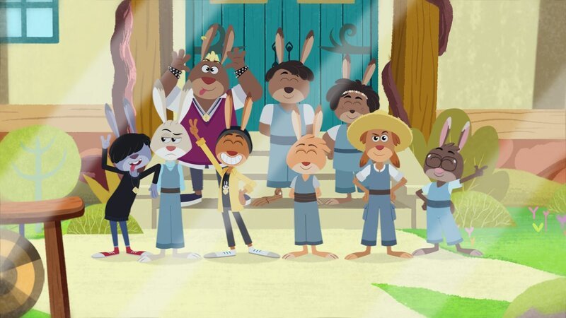 An der Rabbit Academy bilden alle ein Team! – Bild: SWR /​ Akkord Film /​ KiKA /​ NDR /​ HR /​ SERU Animarion /​ 2 Minutes SAS /​ FormArt Dakor Bt.