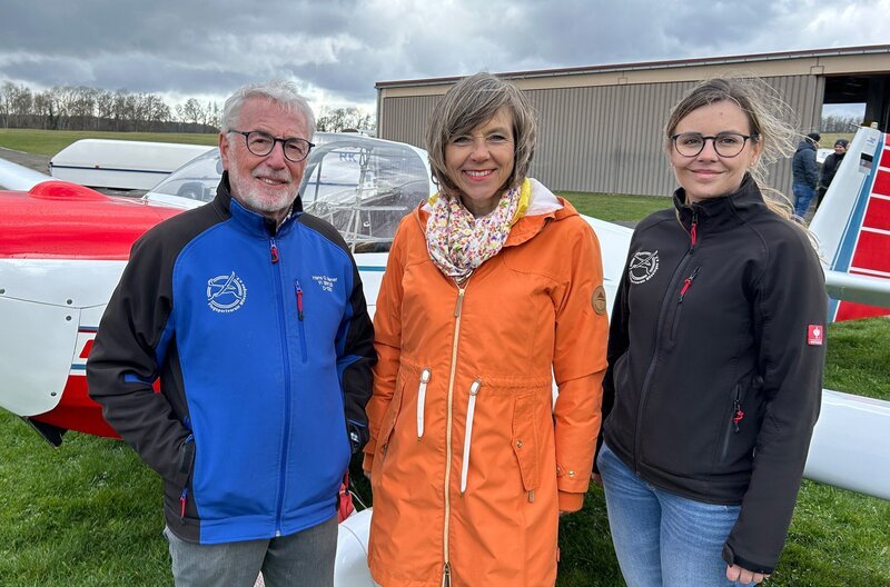 Hans Wener, Annette Krause und Anna-Lina Hahn (v. links. n. rechts) vom FSV Mössingen. – Bild: SWR