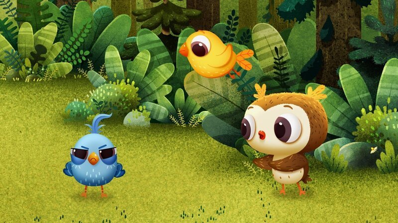 Die O-Doodle-Post überbringt Nachrichten nicht in Briefform, sondern persönlich. Nach ihrer ersten Runde stellen Odo und Doodle fest, dass ihm Camp immer mehr Streit zwischen den Camperchen ausbricht. – Bild: KiKA/​Sixteen South & Letko