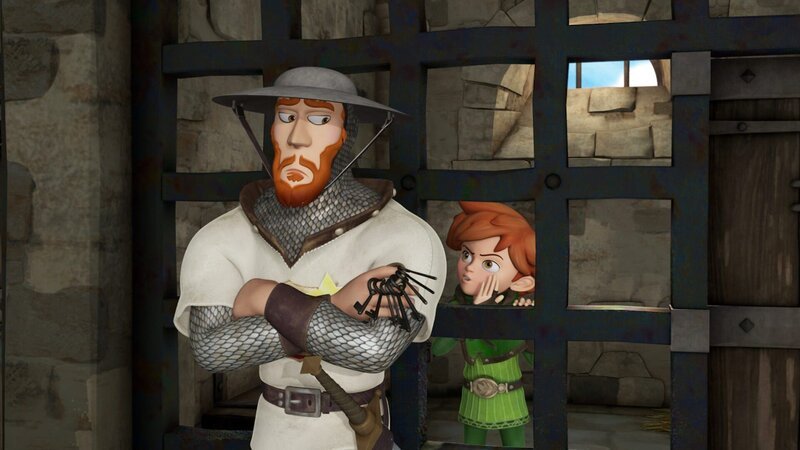 Robin Hood will mit dem Soldaten Walter einen Deal ausmachen. – Bild: ZDF/​Method Animation/​DQ Entertainment/​Fabrique d’images/​ZDF Enterprises/​De Agostini