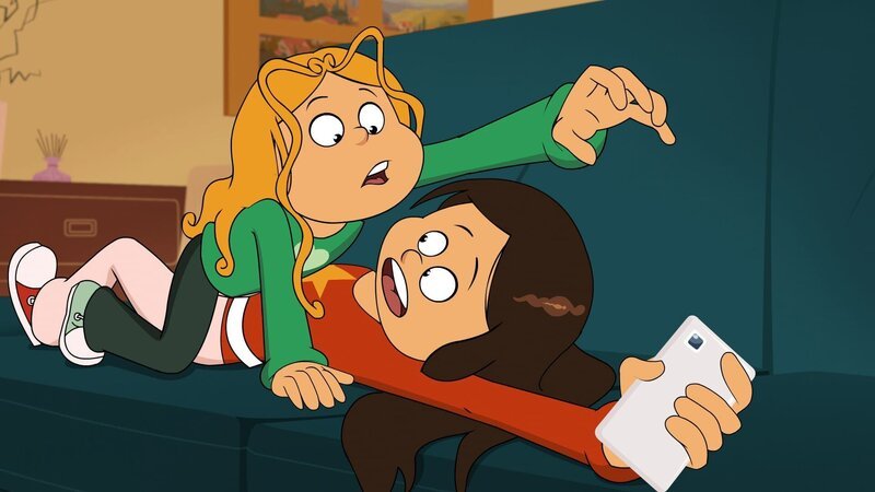 Marine versucht Wendy das Handy abzunehmen, denn ihre Selfies mit Max machen Wendy nur noch trauriger. – Bild: NDR/​Bamboo Production/​Samka Productions