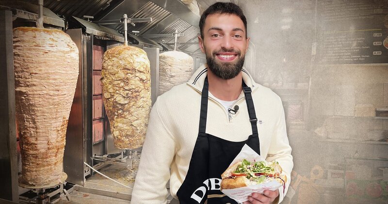 Beshann Ahmadi eröffnet in Leipzig einen neuen Dönerimbiss. Dabei setzt er auf Qualität, um sich gegen die Konkurrenz zu behaupten. – Bild: ZDF und TVN