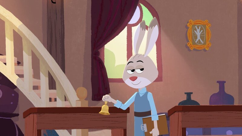 Mit der Glocke hat Max die Macht über den Zeitplan. – Bild: SWR/​Akkord Film/​KiKA/​NDR/​HR/​SERU Animarion/​2 Minutes SAS/​FormArt Dakor Bt.