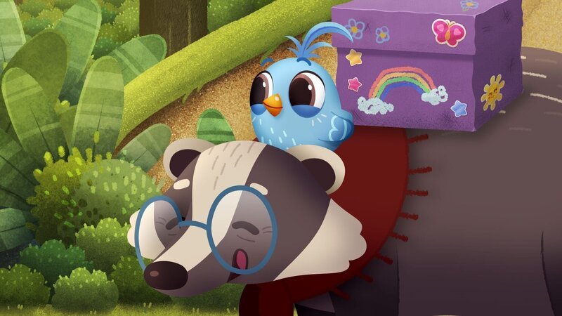 Odo und ihre Mutter kommen heute zusammen ins Camp und bringen eine Schachtel mit Erinnerungsstücken mit. – Bild: KiKA/​Sixteen South & Letko