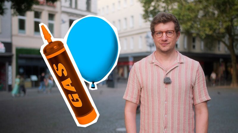 Ein neues Gesetz soll Lachgas für Kinder und Jugendliche bald verbieten. Aber warum? Robert geht dem in der neuen Folge neuneinhalb auf die Spur. – Bild: WDR/tvision Ein neues Gesetz soll Lachgas für Kinder und Jugendliche bald verbieten. Aber warum? Robert geht dem in der neuen Folge neuneinhalb auf die Spur. – Bild: WDR/tvision