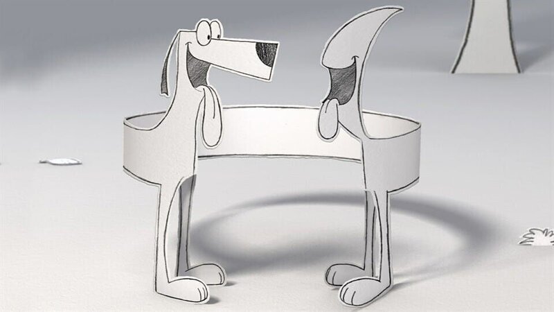 Ein Hund und sein eigener Schwanz sind die allerbesten Freunde. – Bild: ZDF/​HFF Babelsberg