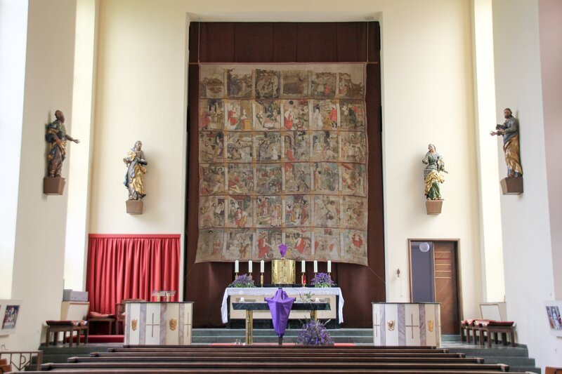 Fastentuch von Maria Bichl. – Bild: ORF