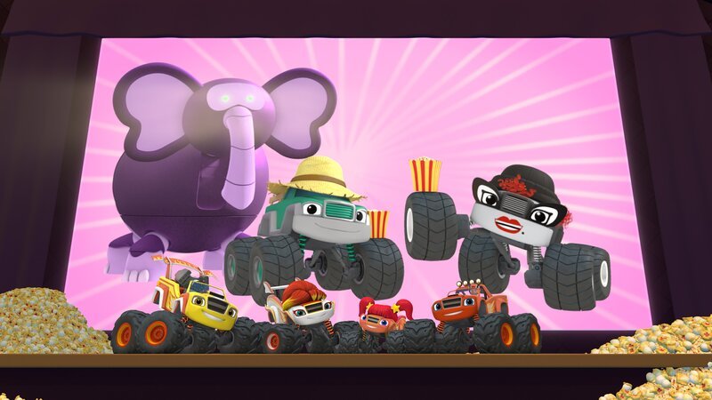 v.li.: Blaze’s dad, Blaze’s mom, Sparkle, Blaze, AJ – Bild: Paramount