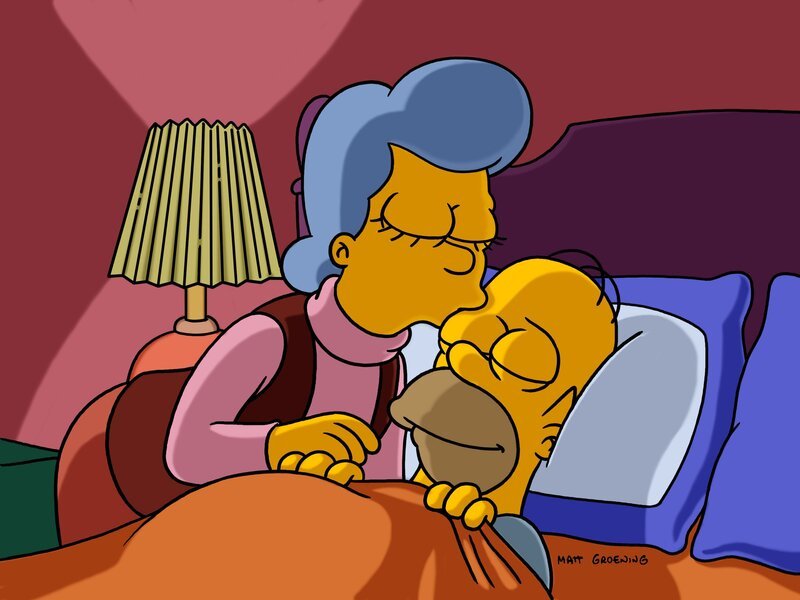Mona Simpson (l.); Homer Simpson (r.) – Bild: Fox and its related entities