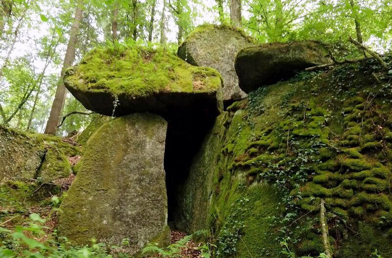 Im Wald von Coatmalouen erinnern Steine und Pfade an den erbitterten Kampf, den junge Bretonen dort einst führten. Einer von ihnen hielt das Geschehen mit der Kamera fest und sollte Karriere in der französischen Kinoszene machen … – Bild: Elephant Doc