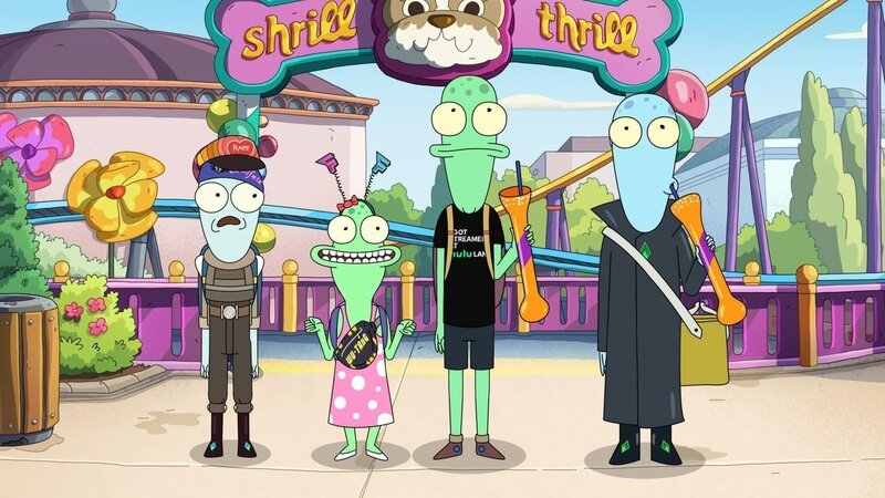 v.li.: Yumyulack, Jesse, Terry, Korvo – Bild: Paramount /​ HULU /​ 2022 20th Century Studios. All Rights Reserved.