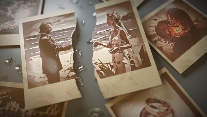 Die große Liebe soll es sein! Doch auf „Wolke Sieben“ folgt bei vielen Promi-Paaren oft der große Knall. – Bild: ZDF und Grafik: Kawom!