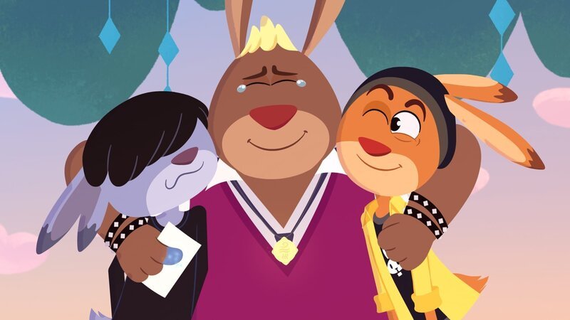 Chester ist gerührt. Seine Freunde sind seine Familie. – Bild: SWR/​Akkord Film/​KiKA/​NDR/​HR/​SERU Animarion/​2 Minutes SAS/​FormArt Dakor Bt.