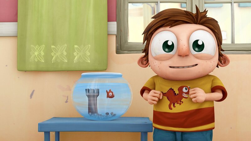 Cooper hat zusammen mit Peter einen Fisch aus dem Freizeitpark mitgebracht. Es stellt sich heraus, dass dieser sogar das Maskottchen des Freizeitparks ist. – Bild: Cake Entertainment