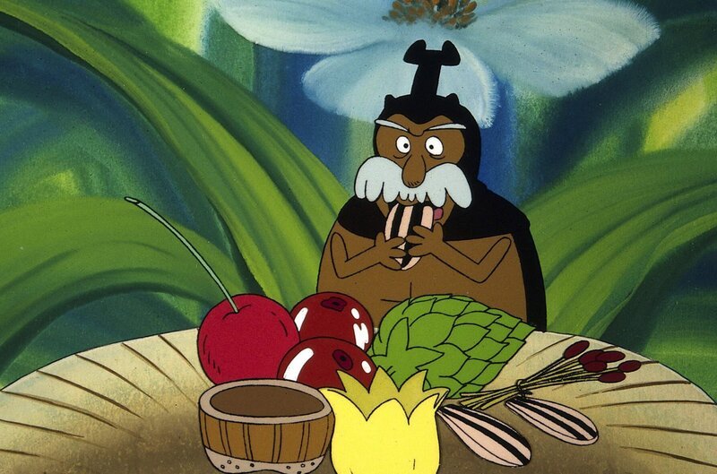 2. Bei Maja wird der Opa erst einmal bewirtet. – Bild: ORF/​ZDF/​Apollo