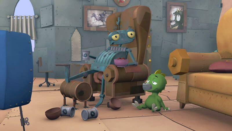 Rösti und Koks haben es sich vor dem Fernseher gemütlich gemacht. – Bild: ZDF/​Caligari