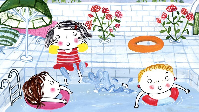 Rita muss alleine ins Freibad, keine Tiere erlaubt – Bild: rbb/​dansk tegnefilm