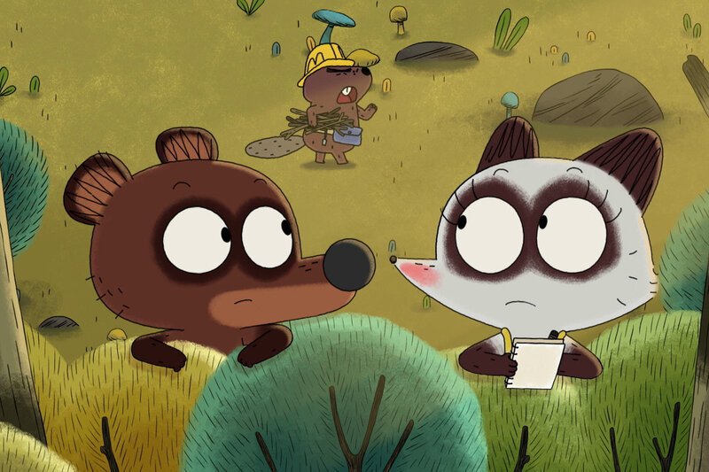 Guetnachtgschichtli Pompon der kleine Bär Staffel 2 Folge 9 Pompon und Rita auf Spuren des Waldmonsters Zerbidul, das letztlich doch keins ist. – Bild: SF1