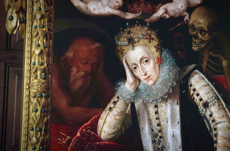 Elisabeth I. als gealterte Königin: Sie begegnete Maria Stuart, die aus katholischer Sicht glaubte, ein besseres Recht auf den englischen Thron zu haben, zeitlebens mit Misstrauen. – Bild: Metafilm/​Ifage/​Philipp Sklorz