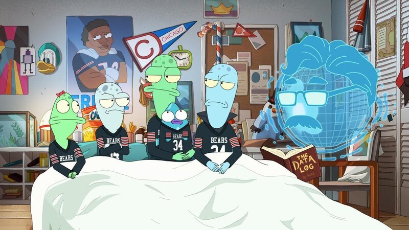 v.li: Jesse, Yumyulack, Terry, Pupa, Korvo – Bild: Paramount /​ HULU /​ 2022 20th Century Studios. All Rights Reserved.