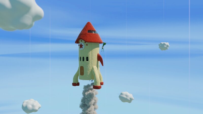 Doch Undine hängt noch an der Rakete! – Bild: hr/​Miam/​Autour de minuit