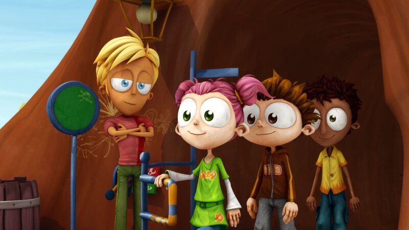 Riesig haben sich alle auf das Achterbahnfahren gefreut. Doch dann der Schock: Sherwood ist zu klein und darf nicht fahren! – Bild: Cake Entertainment