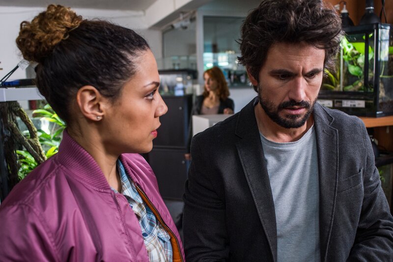 Kirsten macht sich Sorgen um Einstein: Ausgerechnet als er verkündet, er habe den Fall gelöst, stürzt Einstein unglücklich und verliert dabei sein Gedächtnis. – Bild: SAT.1 /​ Wolfgang Ennenbach