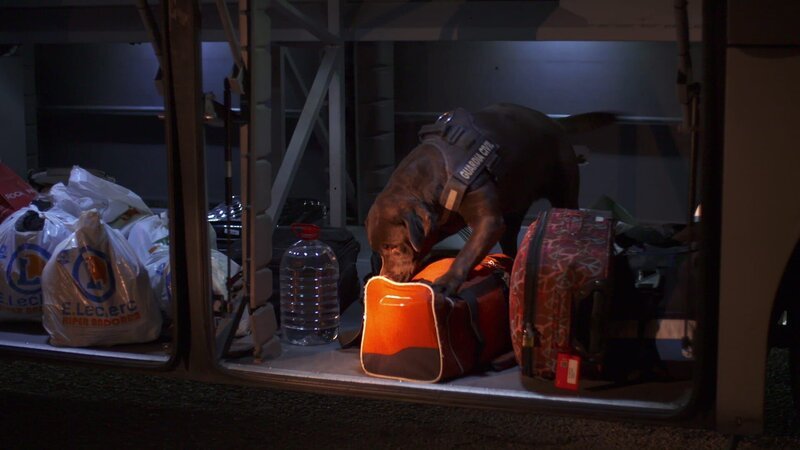 Das Gepäck eines Passagiers alarmiert die Barajas-Agenten. Das Abfangen der Koffer einer Frau und ihrer Begleiterin hinterlässt einige Überraschungen. – Bild: DSPL