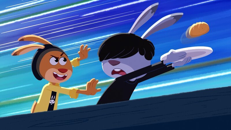 Max soll Kelas Brötchen gestohlen haben. – Bild: SWR/​Akkord Film/​2Minutes