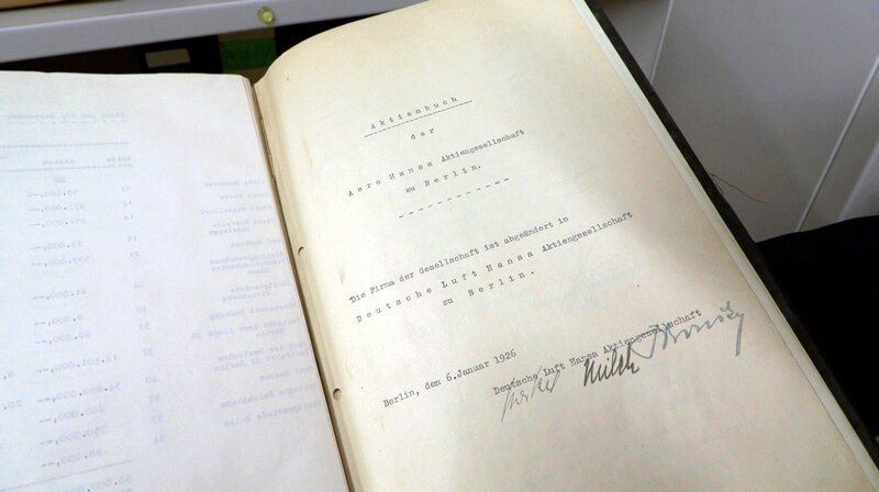 Luft Hansa Gründungsvertrag von 1926. – Bild: HR