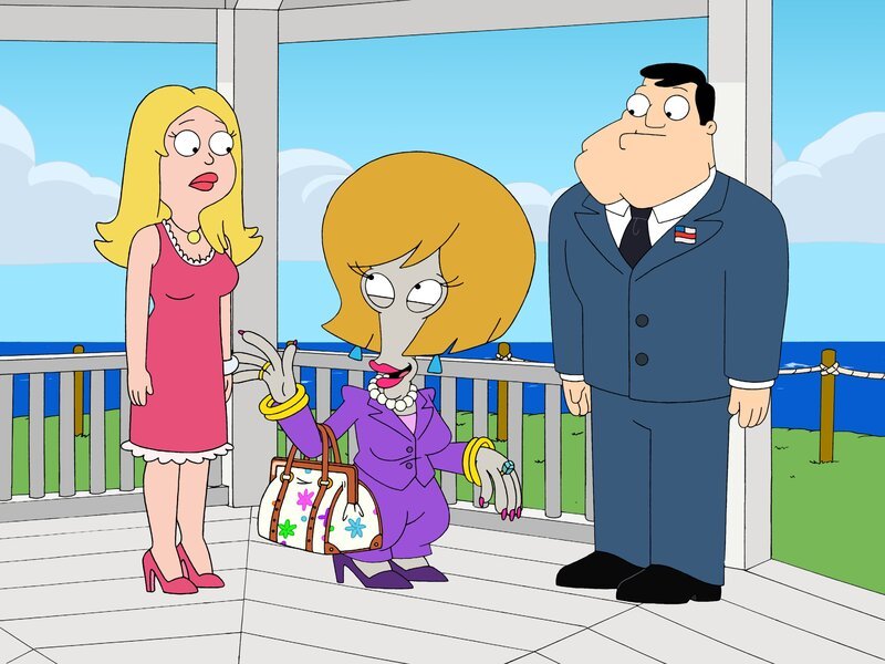 (v.l.n.r.) Francine Smith; Roger; Stan Smith – Bild: 2009 Twentieth Century Fox Film Corporation.  All rights reserved. Lizenzbild frei