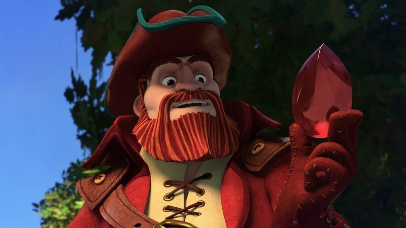 Der Rote Pirat betrachtet seine neuste Beute. – Bild: HR/​Grupo Alcuni