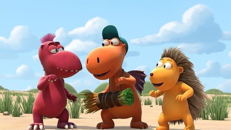 Der kleine Kokosnuss und seine Freunde haben das wertvolle Feuergras wiedergefunden und müssen es zurück nach Hause bringen. – Bild: Kinderkanal