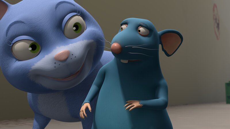 Das Kätzchen hält Picandou mächtig auf Trab. – Bild: ZDF/​2021 Caligari Film