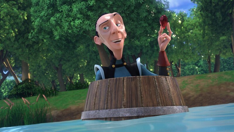 Die Kaufleute wollen den gefälschten Rubin zu Lorenzo de Medici bringen. – Bild: HR/​Grupo Alcuni