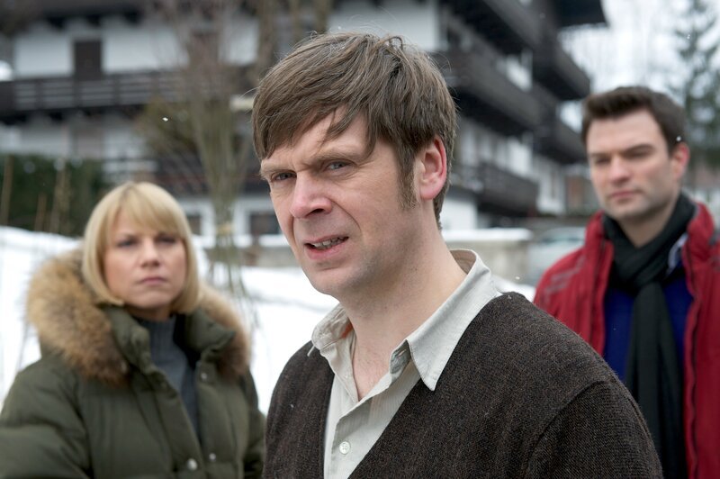 (v.li.): Kristina Sprenger (Karin Kofler), Matthias Matschke (Petrik), Jakob Seeböck (Lukas Roither). – Bild: ORF 1