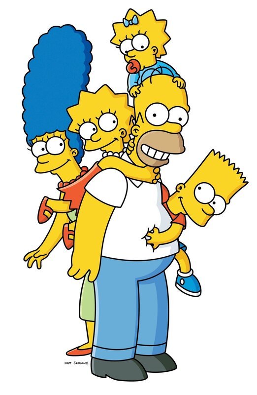 (19. Staffel) – Die Simpsons sind eine nicht alltägliche Familie: (v.l.n.r.) Marge, Lisa, Homer, Maggie und Bart … – Bild: 2007FOX BROADCASTING Lizenzbild frei